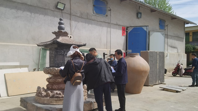 客户验收鸠摩罗什舍利塔